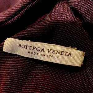 Dark plum Bottega Veneta dress; back has cutouts